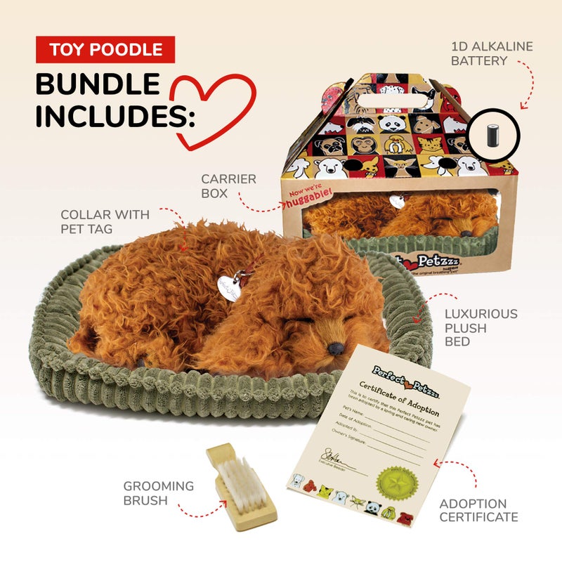 Perfect Petzzz - Poodle, Dog Toys for Kids and Elderly, Realistic Dog Stuffed Animals, Battery-Operated Stuffed Dog, Companion Interactive Pets with Synthetic Fur - Image 2